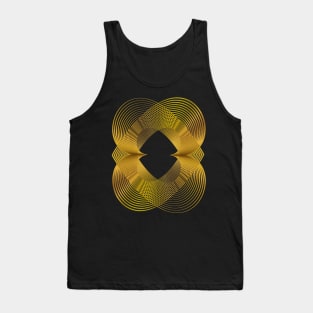 Gold Geometric  linear modern Tank Top